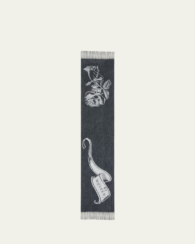 Cashmere & Wool Tattoo Scarf